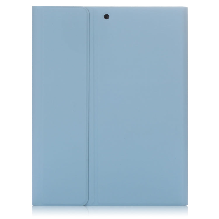 For iPad 10.2 Electric Pressed Horizontal Flip Leather Tablet Case with Pen Slot & Holder & Keyboard