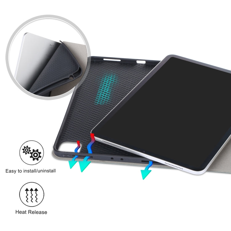 For iPad Pro 11 (2020) Electric Pressed Horizontal Flip Leather Tablet Case with Pen Slot & Holder & Keyboard