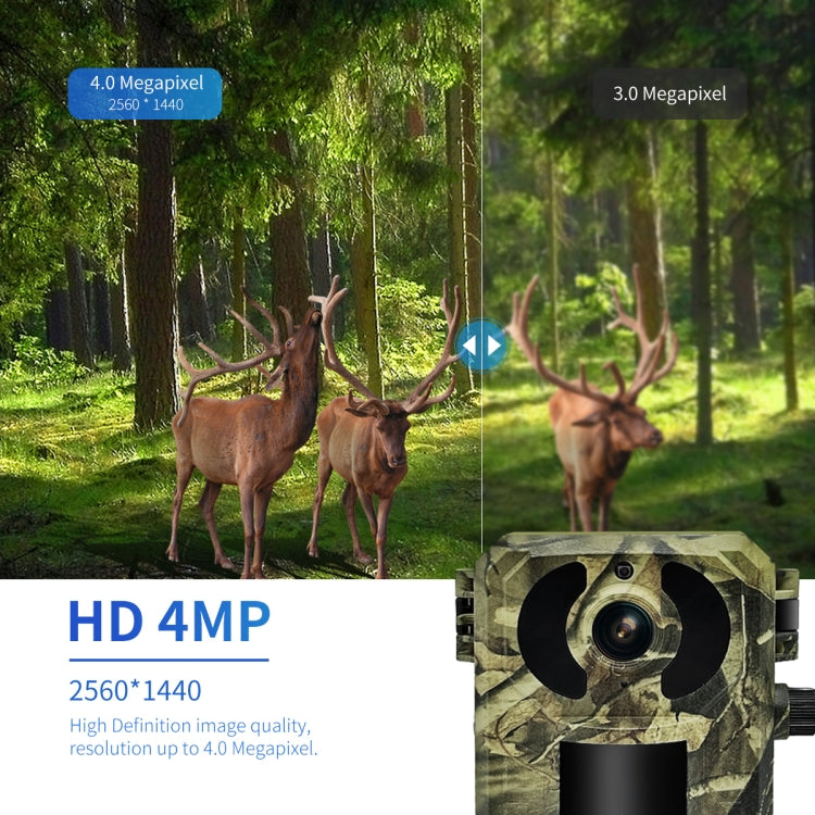 ESCAM QF380 4MP Network Solar PIR Alert Smart Wildlife Hunting Camera, 4G:
