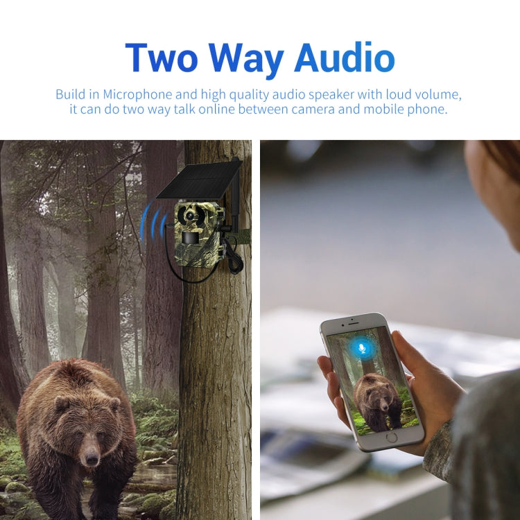 ESCAM QF380 4MP Network Solar PIR Alert Smart Wildlife Hunting Camera, 4G: