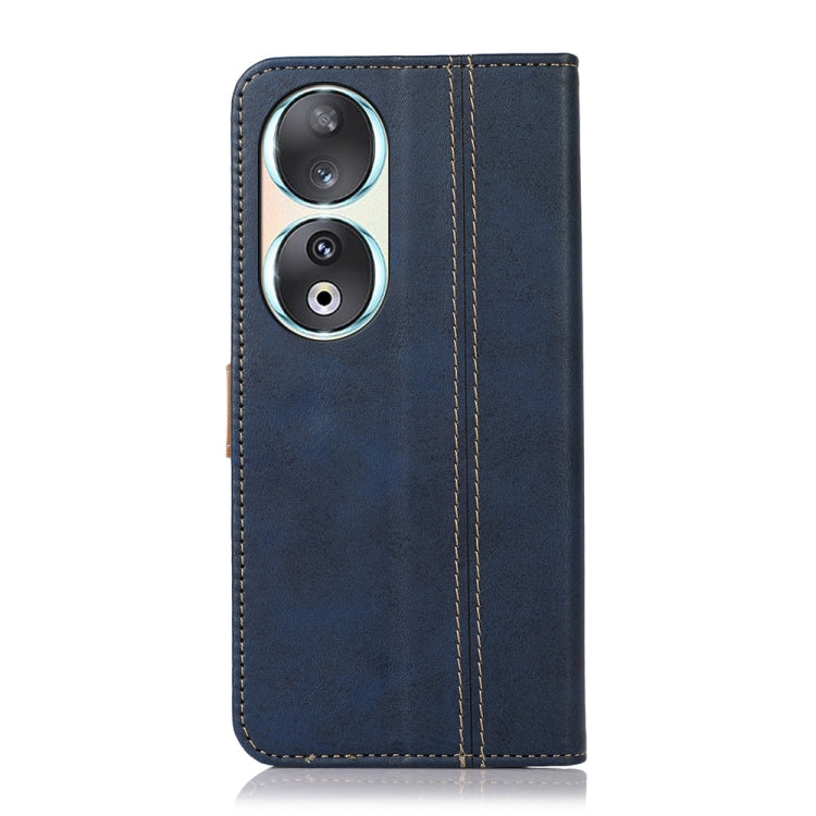 For Honor 90 5G Stitching Thread Calf Texture Leather Phone Case