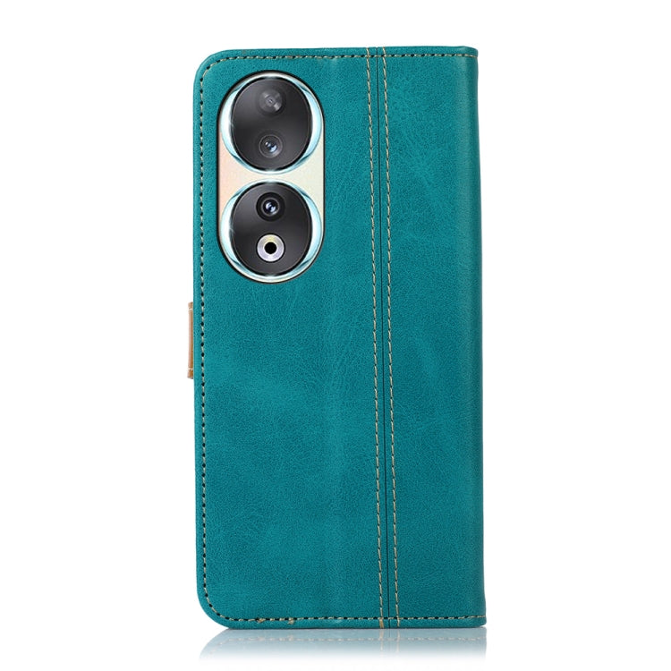 For Honor 90 5G Stitching Thread Calf Texture Leather Phone Case