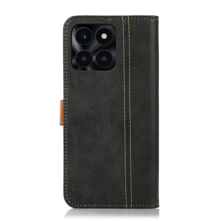 For Honor X6A Stitching Thread Calf Texture Leather Phone Case