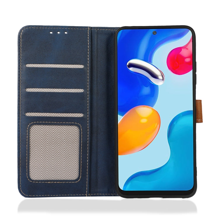 For Xiaomi Redmi 12 Stitching Thread Calf Texture Leather Phone Case
