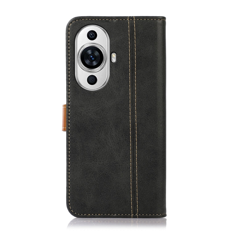For Xiaomi Redmi 12 Stitching Thread Calf Texture Leather Phone Case