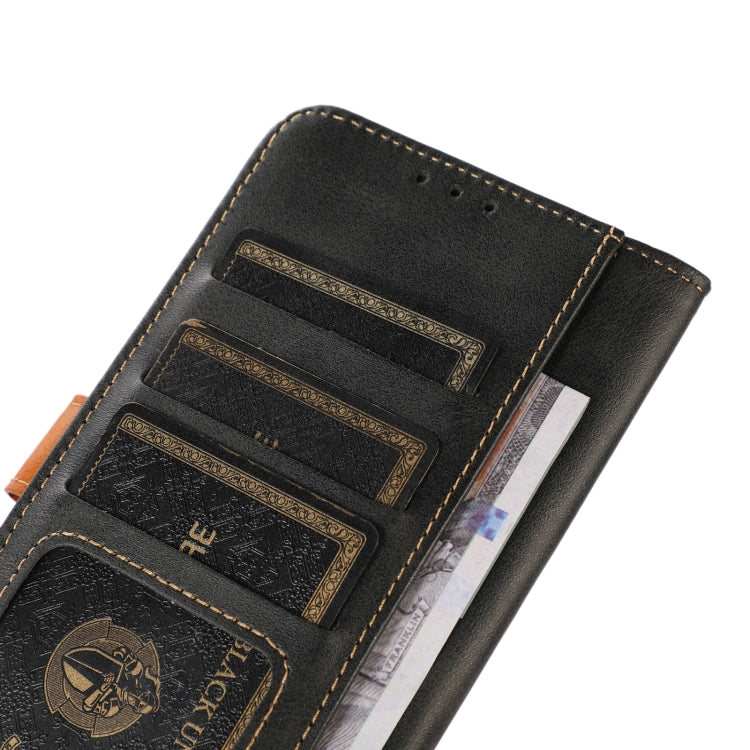 For Xiaomi Redmi 12 Stitching Thread Calf Texture Leather Phone Case