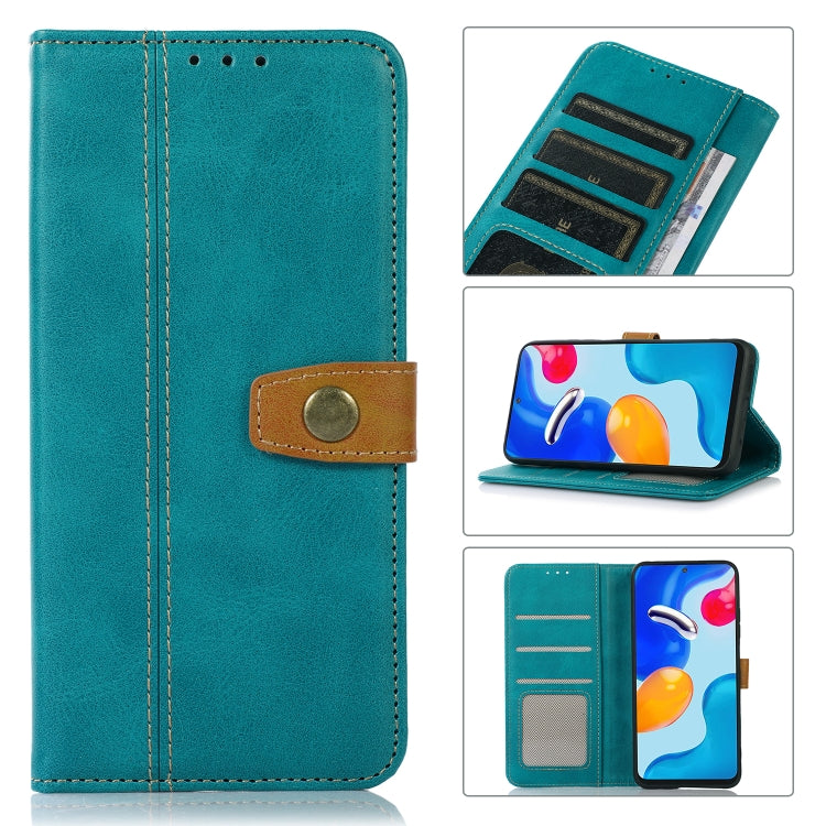 For Xiaomi Redmi 12 Stitching Thread Calf Texture Leather Phone Case
