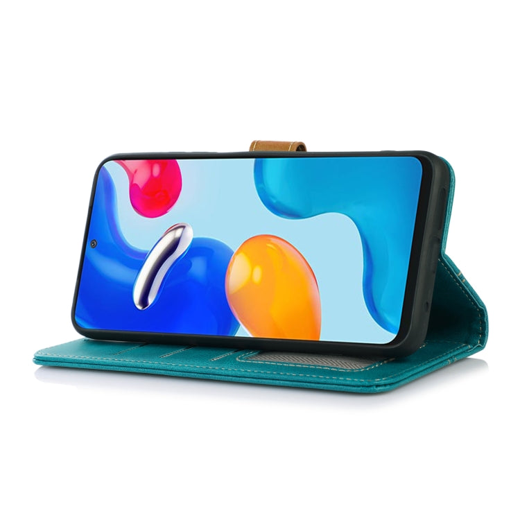 For Xiaomi Redmi 12 Stitching Thread Calf Texture Leather Phone Case