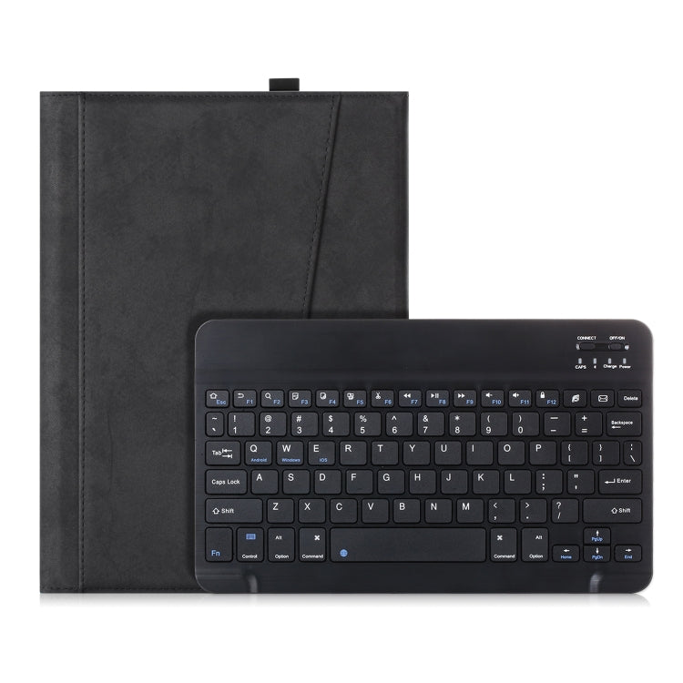 For iPad 10.2 Marble Cloth Texture Horizontal Flip Leather Tablet Case with Pen Slot & Holder & Keyboard