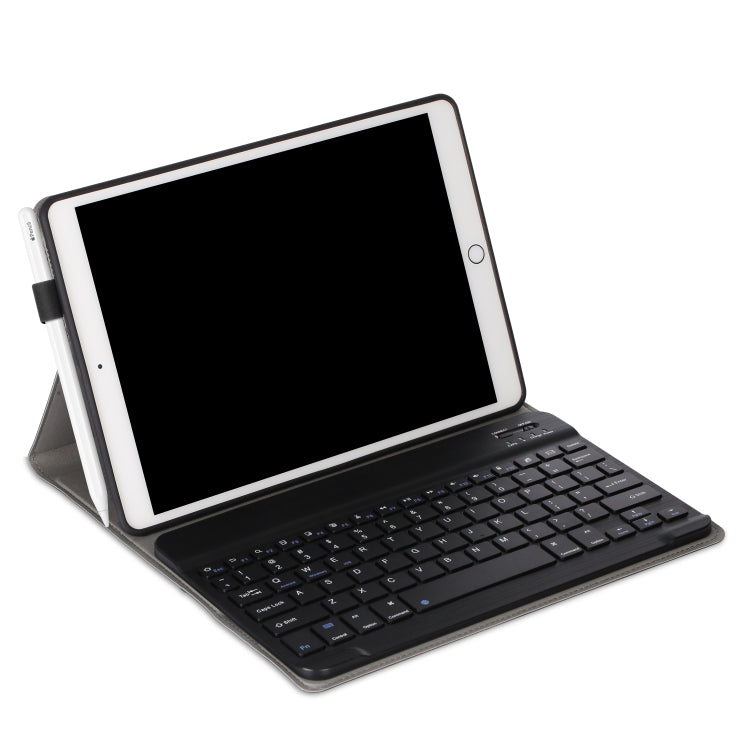 For iPad 10.2 Marble Cloth Texture Horizontal Flip Leather Tablet Case with Pen Slot & Holder & Keyboard