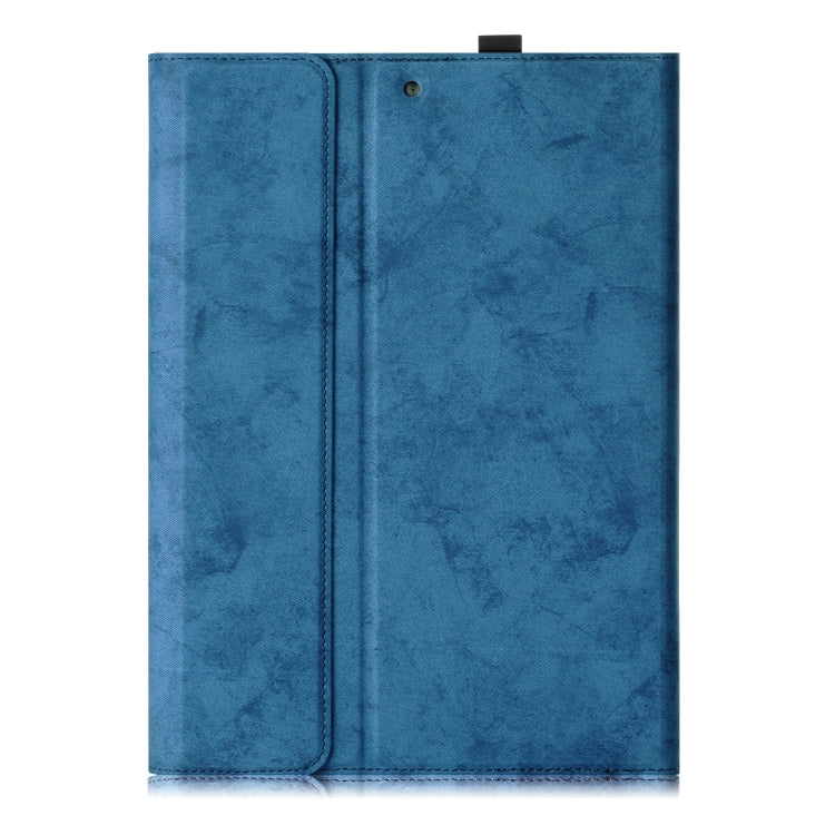 For iPad 10.2 Marble Cloth Texture Horizontal Flip Leather Tablet Case with Pen Slot & Holder & Keyboard