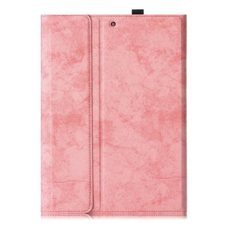 For iPad 10.2 Marble Cloth Texture Horizontal Flip Leather Tablet Case with Pen Slot & Holder & Keyboard