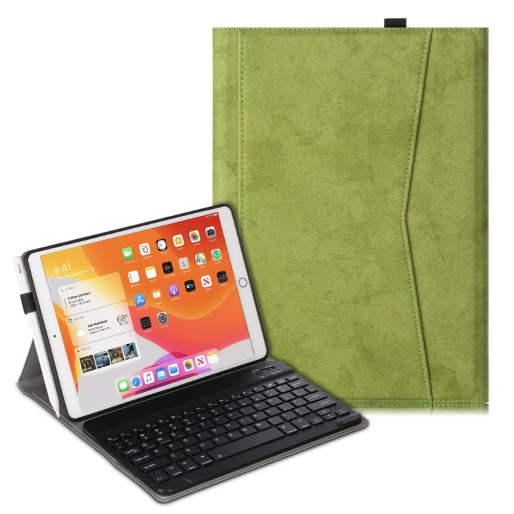 For iPad 10.2 Marble Cloth Texture Horizontal Flip Leather Tablet Case with Pen Slot & Holder & Keyboard