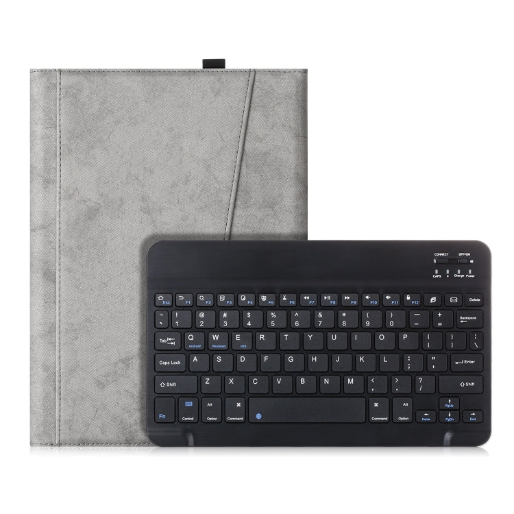 For iPad Air (2019) Marble Cloth Texture Horizontal Flip Leather Tablet Case with Pen Slot & Holder & Keyboard