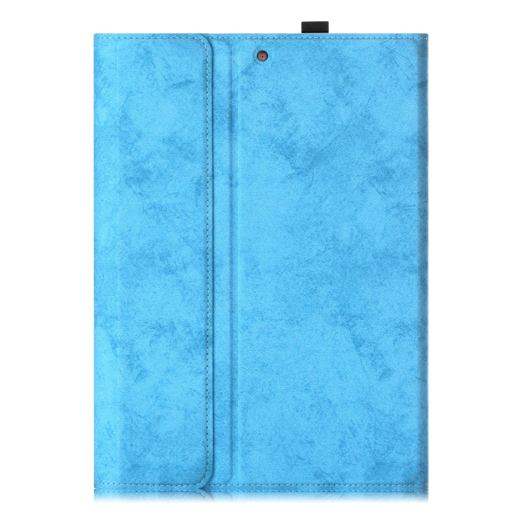 For iPad Air (2019) Marble Cloth Texture Horizontal Flip Leather Tablet Case with Pen Slot & Holder & Keyboard