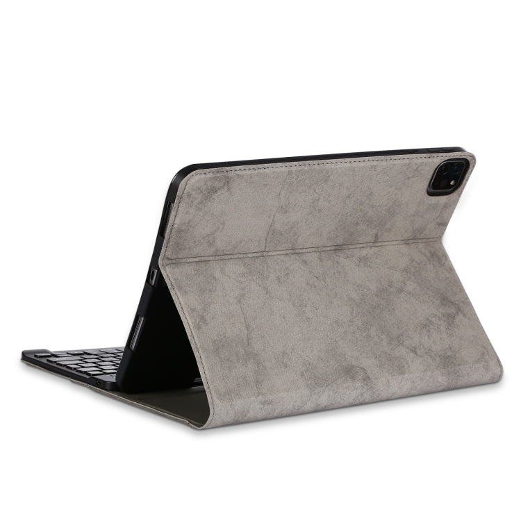 For iPad Pro 11 (2020) Marble Cloth Texture Horizontal Flip Leather Tablet Case with Pen Slot & Holder & Keyboard