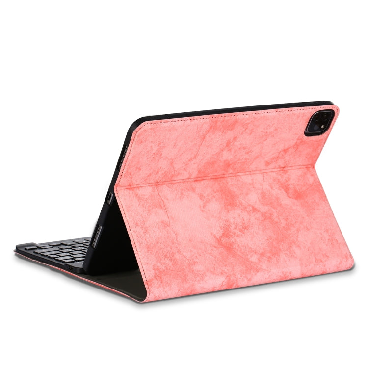 For iPad Pro 11 (2020) Marble Cloth Texture Horizontal Flip Leather Tablet Case with Pen Slot & Holder & Keyboard
