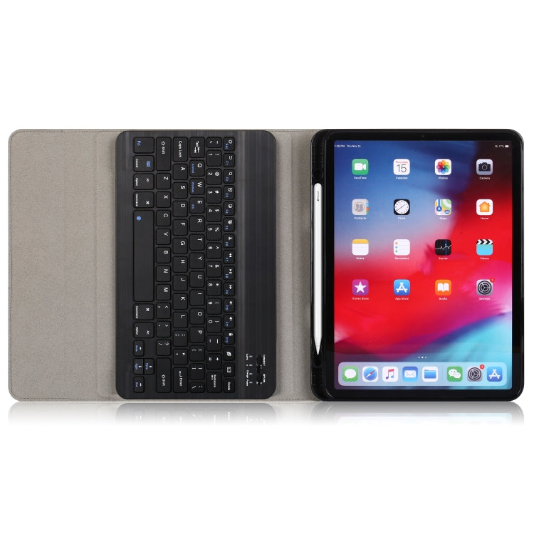 For iPad Pro 11 (2020) Marble Cloth Texture Horizontal Flip Leather Tablet Case with Pen Slot & Holder & Keyboard