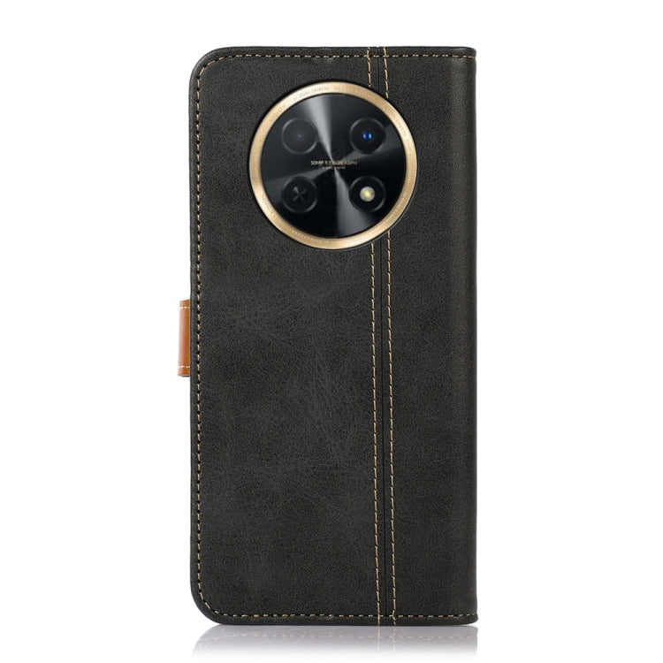 For Huawei Nova Y91 4G / Enjoy 60X Stitching Thread Calf Texture Leather Phone Case