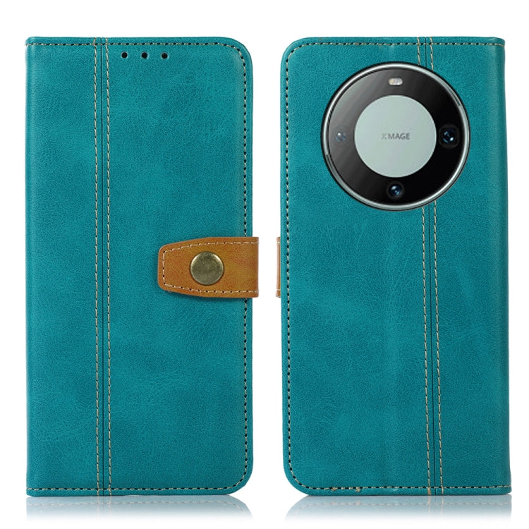 For Huawei Mate 60 Pro Stitching Thread Calf Texture Leather Phone Case