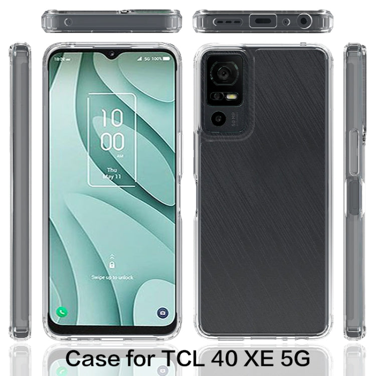 For TCL 40 XE 5G Scratchproof Acrylic TPU Phone Case(Transparent)