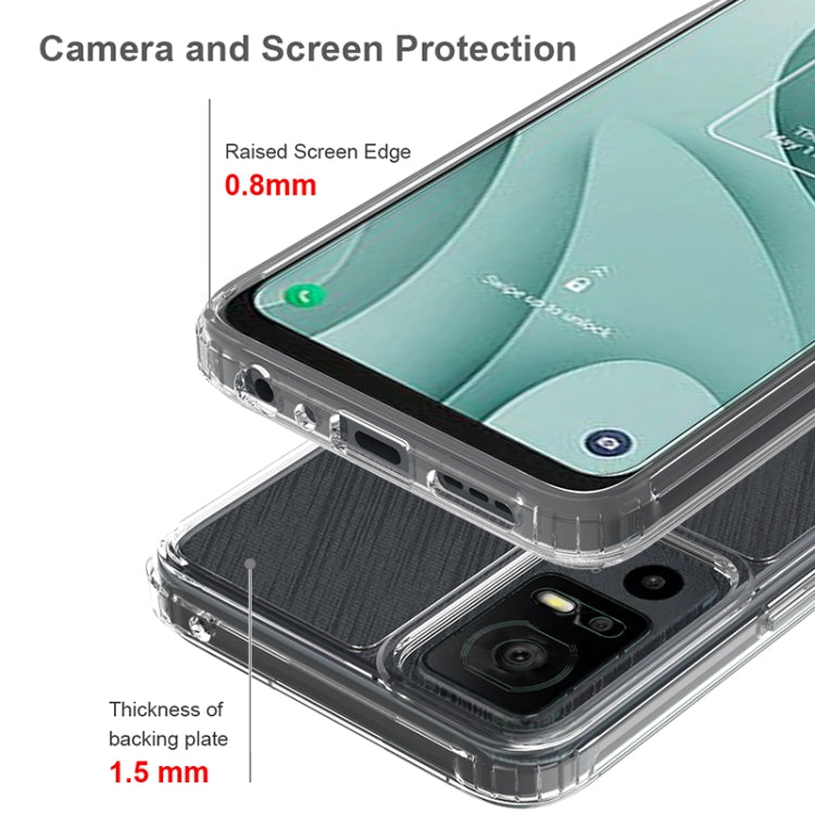 For TCL 40 XE 5G Scratchproof Acrylic TPU Phone Case(Transparent)