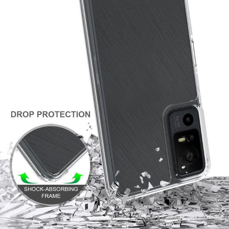 For TCL 40 XE 5G Scratchproof Acrylic TPU Phone Case(Transparent)