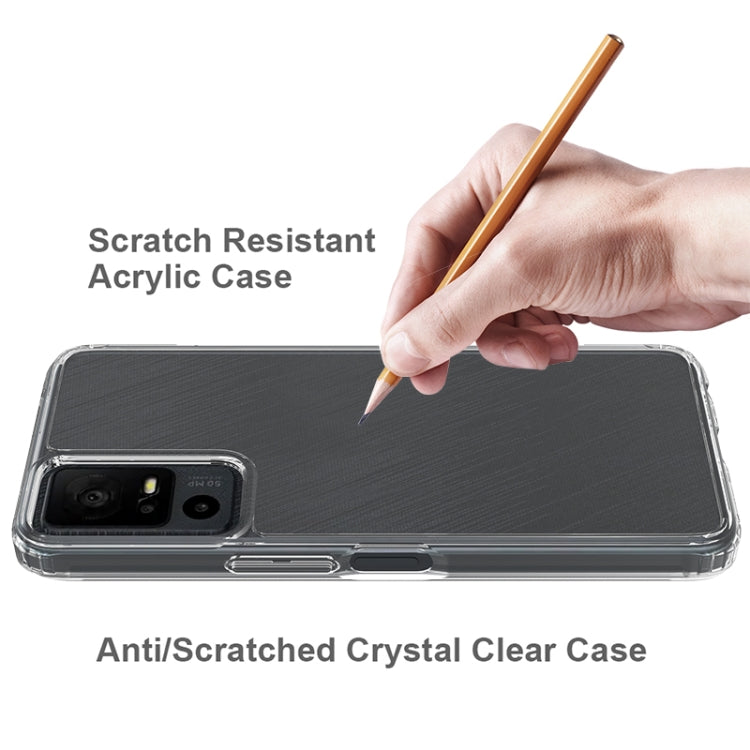 For TCL 40 XE 5G Scratchproof Acrylic TPU Phone Case(Transparent)