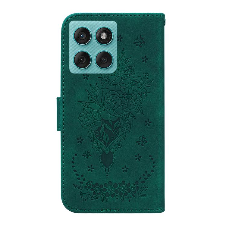 For Motorola Edge 60 Fusion / Edge 5G 2025 Butterfly Rose Embossed Leather Phone Case