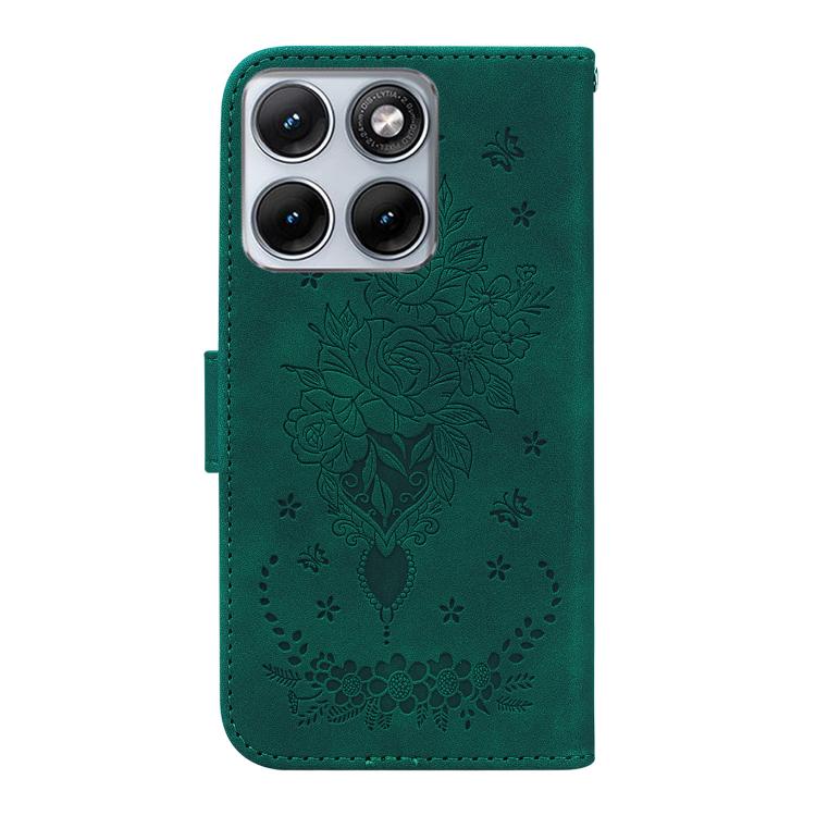 For Motorola Edge 70 Fusion 5G Butterfly Rose Embossed Leather Phone Case