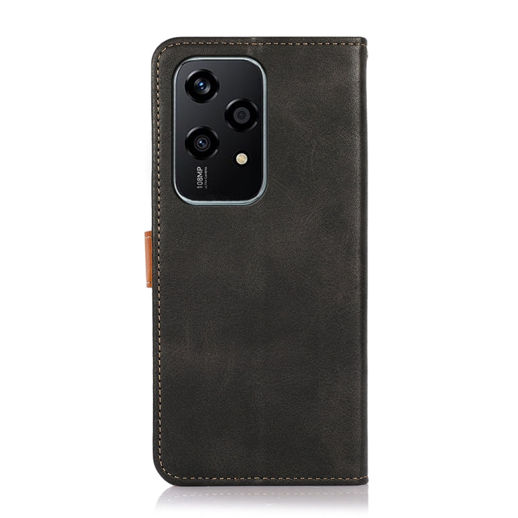 For Honor 200 Lite Global KHAZNEH Dual-color Cowhide Texture Flip Leather Phone Case