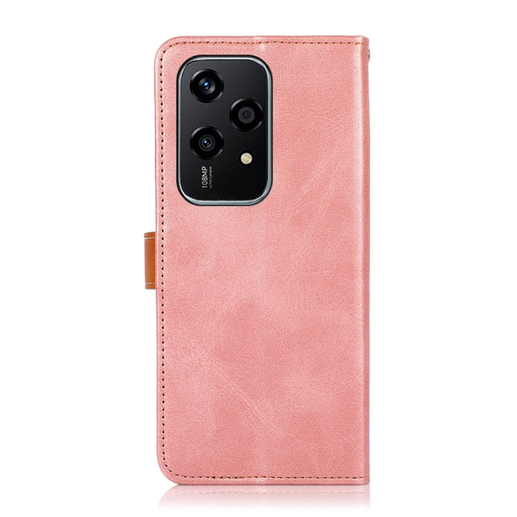 For Honor 200 Lite Global KHAZNEH Dual-color Cowhide Texture Flip Leather Phone Case