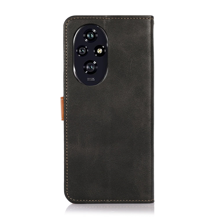 For Honor 200 Pro KHAZNEH Dual-color Cowhide Texture Flip Leather Phone Case