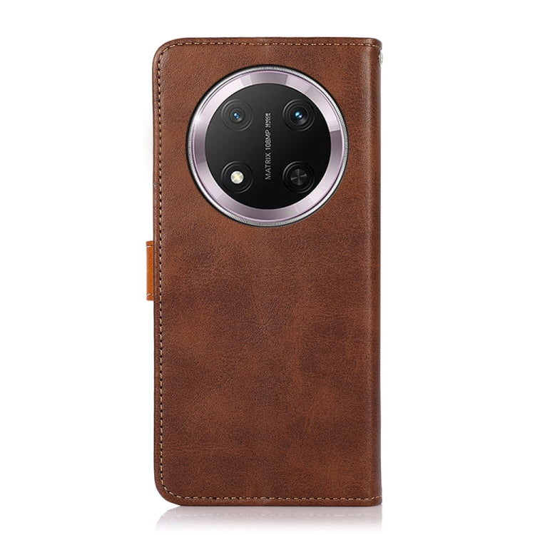 For Honor X9C 5G Global KHAZNEH Dual-color Cowhide Texture Flip Leather Phone Case