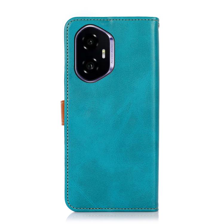 For Honor 400 Global 156.5mm KHAZNEH Dual-color Cowhide Texture Flip Leather Phone Case