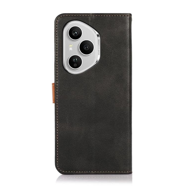 For Honor 400 Pro Global 160.8mm KHAZNEH Dual-color Cowhide Texture Flip Leather Phone Case