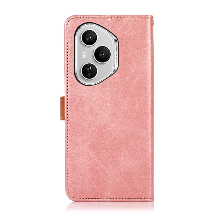For Honor 400 Pro Global 160.8mm KHAZNEH Dual-color Cowhide Texture Flip Leather Phone Case