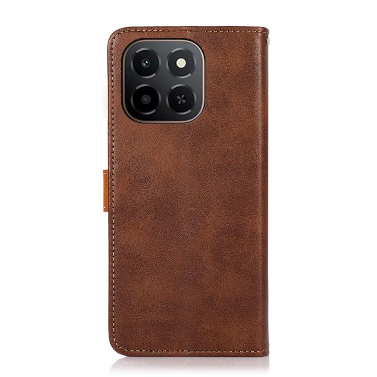 For Honor X6c 4G KHAZNEH Dual-color Cowhide Texture Flip Leather Phone Case