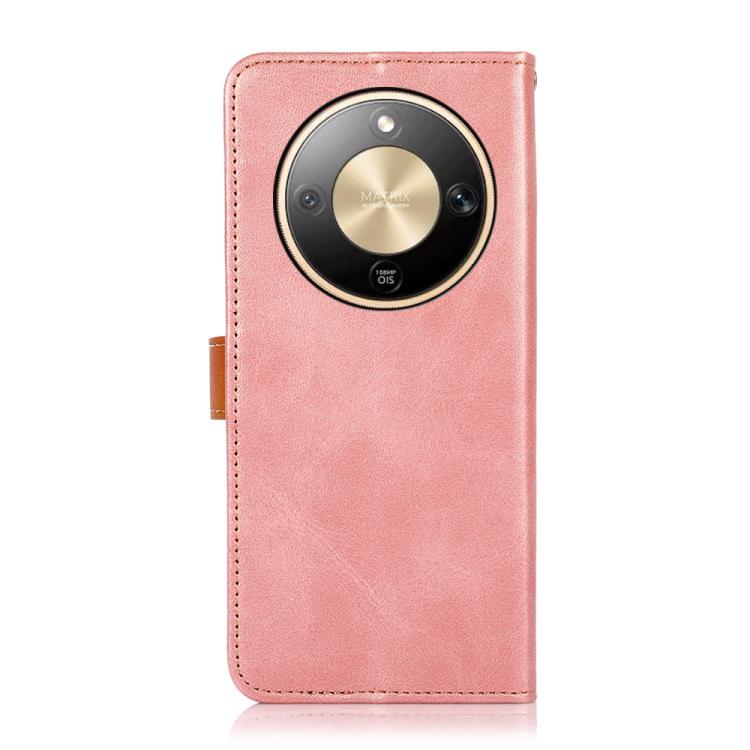 For Honor X9d 5G KHAZNEH Dual-color Cowhide Texture Flip Leather Phone Case