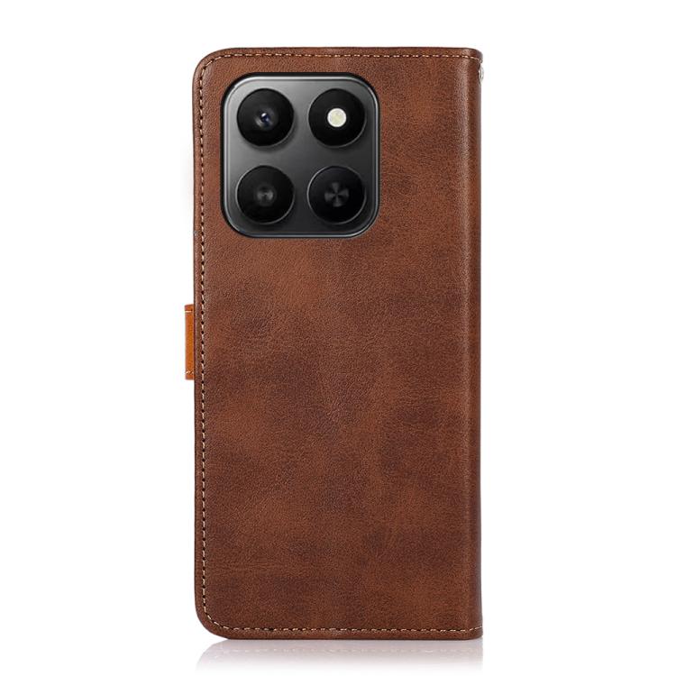For Honor 400 Smart / X7d 5G Global KHAZNEH Dual-color Cowhide Texture Flip Leather Phone Case