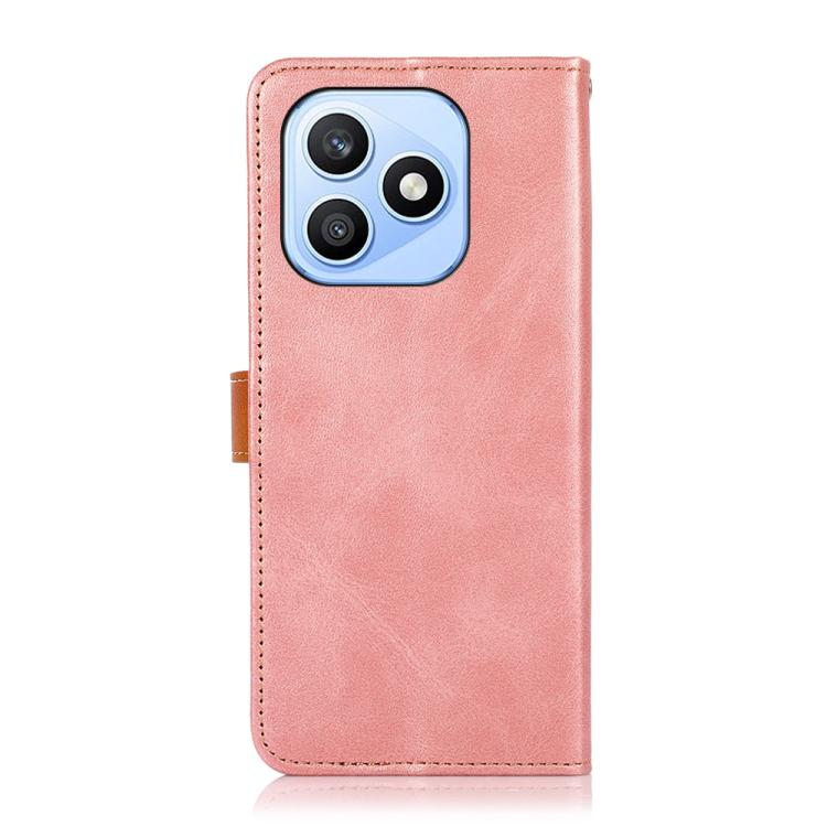 For Honor X8d 4G KHAZNEH Dual-color Cowhide Texture Flip Leather Phone Case