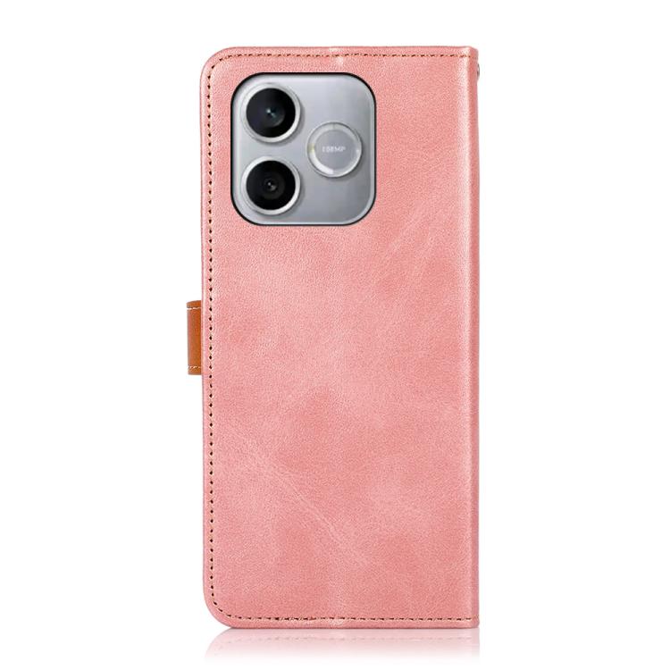 For Honor 600 Lite Global KHAZNEH Dual-color Cowhide Texture Flip Leather Phone Case