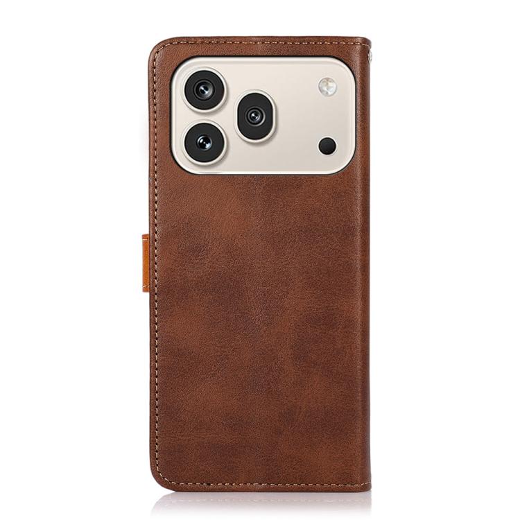 For Honor 600 / 600 Pro Global KHAZNEH Dual-color Cowhide Texture Flip Leather Phone Case