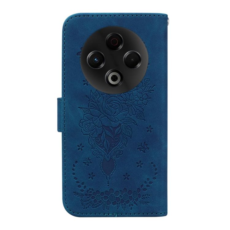 For Tecno Spark 30 4G Butterfly Rose Embossed Leather Phone Case
