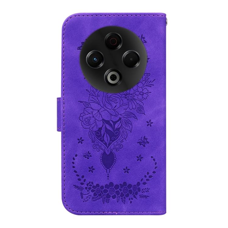 For Tecno Spark 30 4G Butterfly Rose Embossed Leather Phone Case