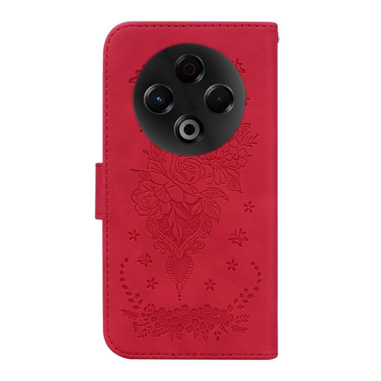 For Tecno Spark 30 4G Butterfly Rose Embossed Leather Phone Case