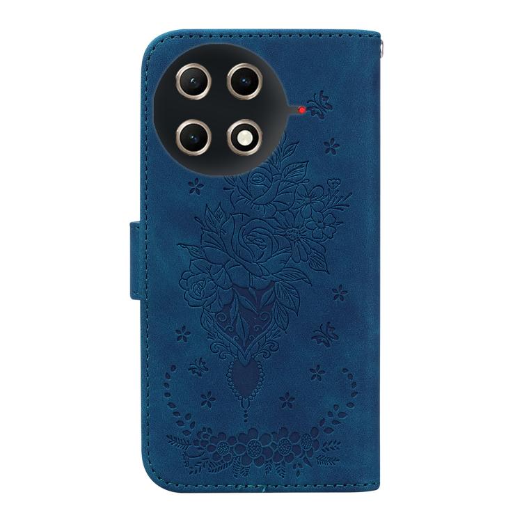 For Tecno Camon 30S / Camon 30S Pro Butterfly Rose Embossed Leather Phone Case