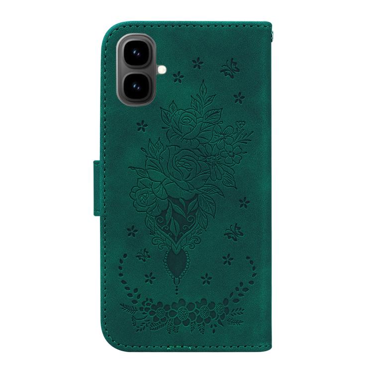 For Tecno Pop 10 / Spark Go 2 4G Butterfly Rose Embossed Leather Phone Case