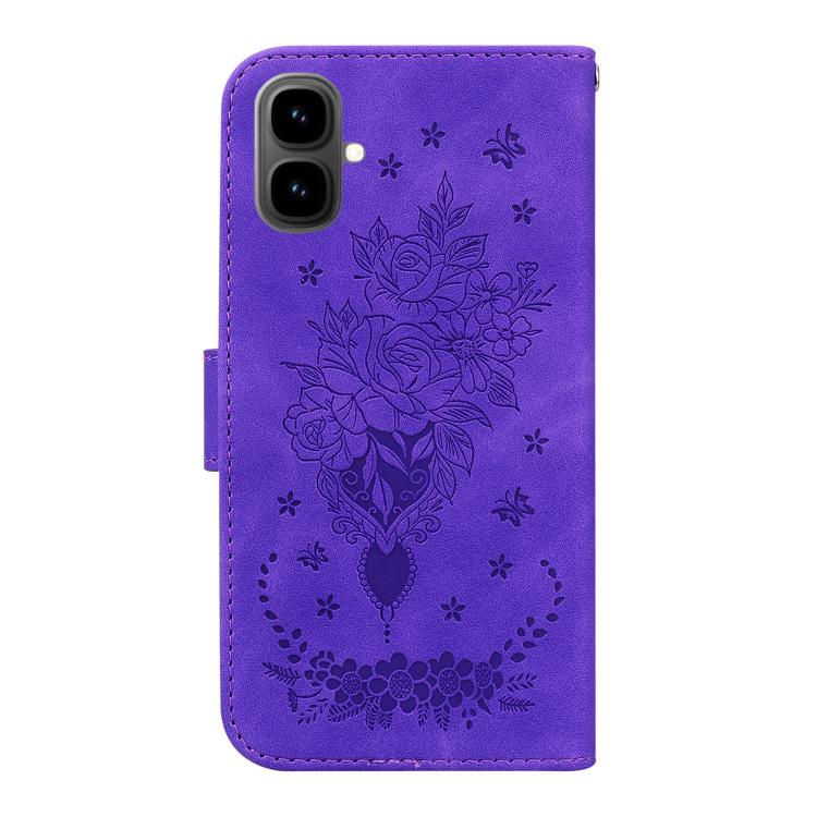 For Tecno Pop 10 / Spark Go 2 4G Butterfly Rose Embossed Leather Phone Case