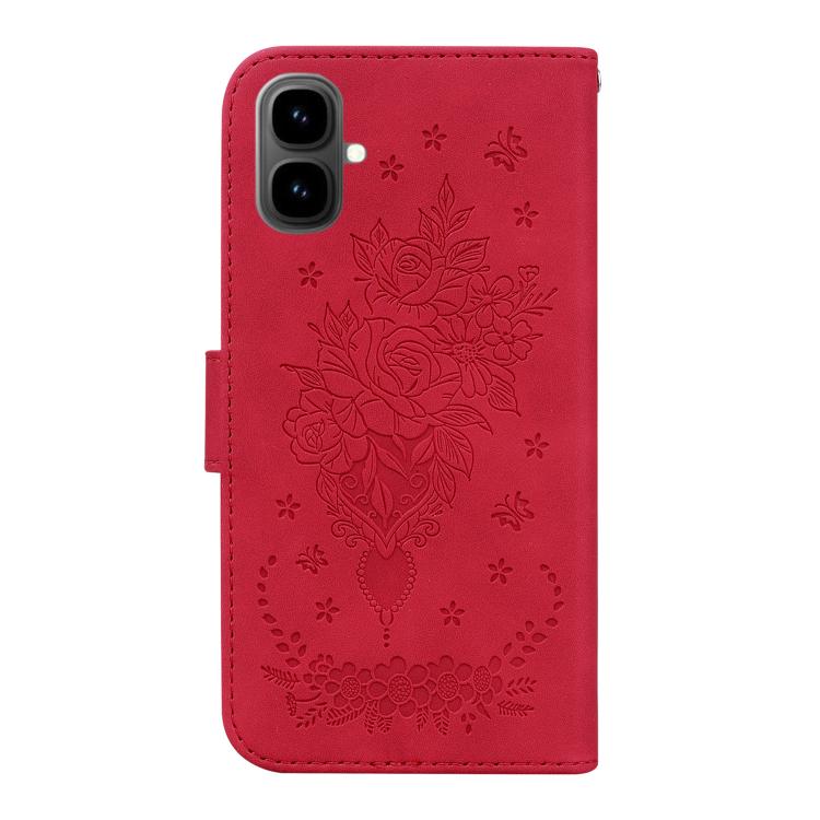 For Tecno Pop 10 / Spark Go 2 4G Butterfly Rose Embossed Leather Phone Case